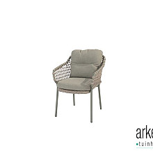 Jura stacking dining chair green with 2 cushions Green